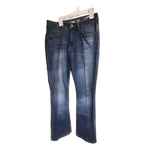 Lee Riders Women’s Size 6P Jeans Regular Fit Mid Rise Boot Cut Blue Denim